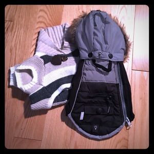 EUC *HQ* Dog Winter Jacket XS & Sweater